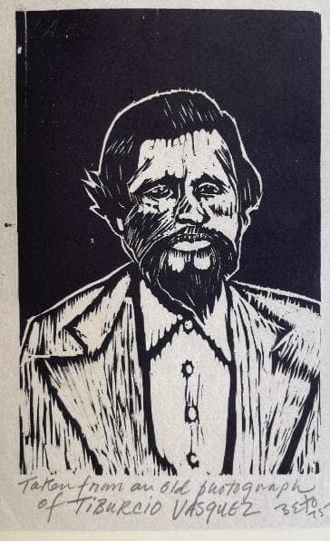 Tiburcio Vásquez, by Beto de la Rosa.