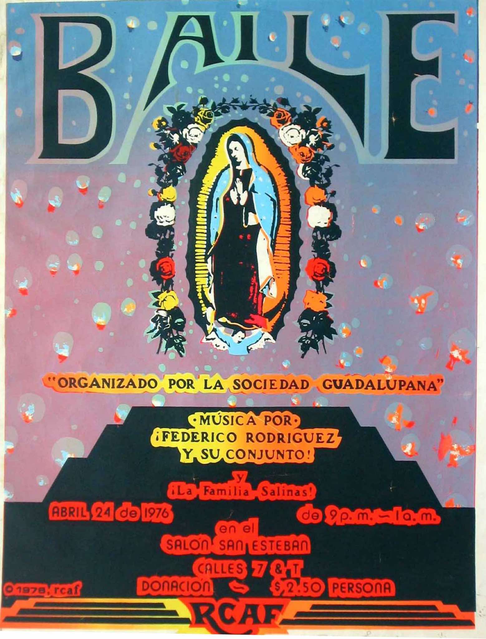 Baile — Sociedad Guadalupana, by Royal Chicano Air Force, 1970s.