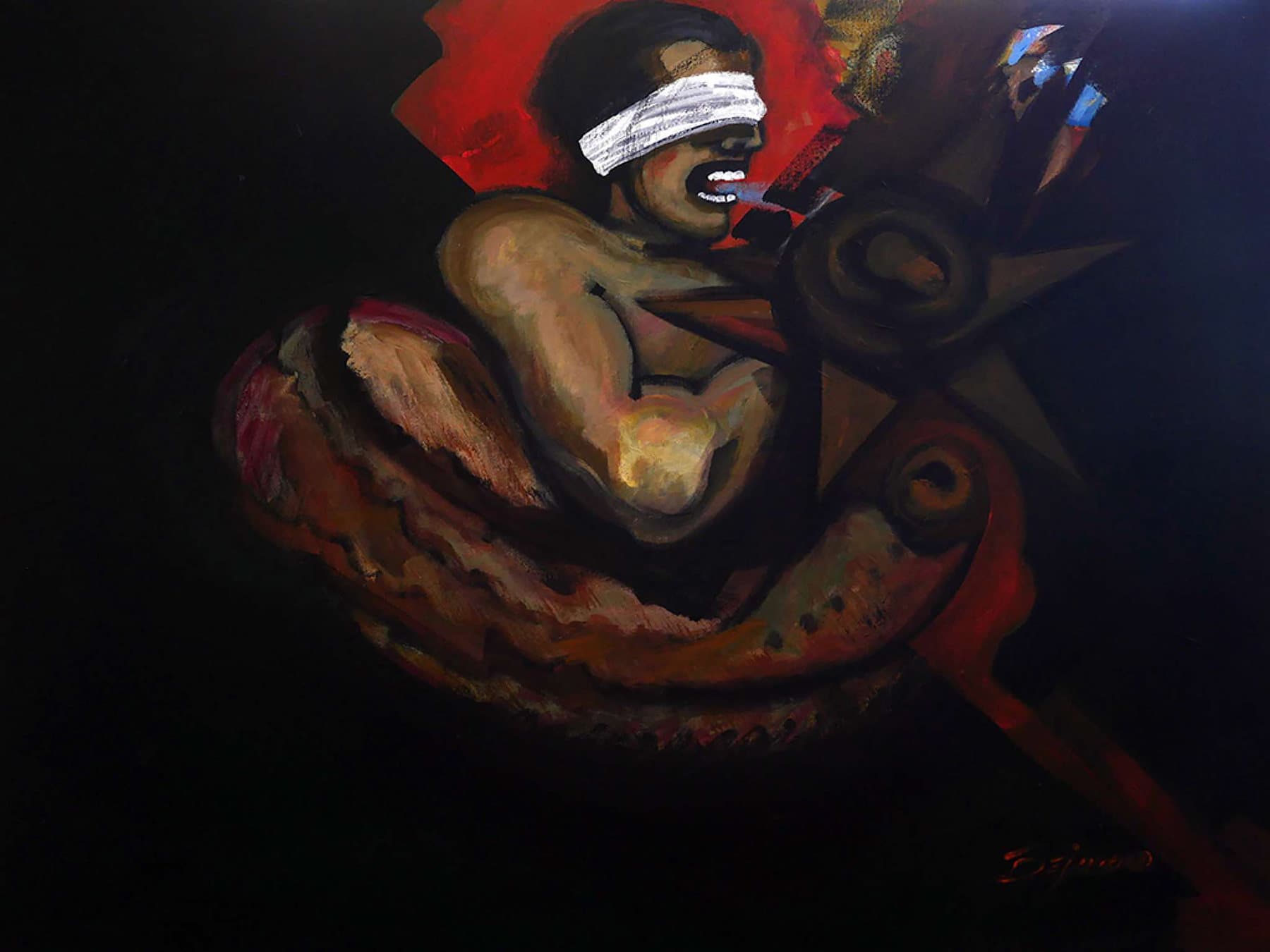 Painting, by William Marquez Bejarano titled Blind Phantasmagoria.