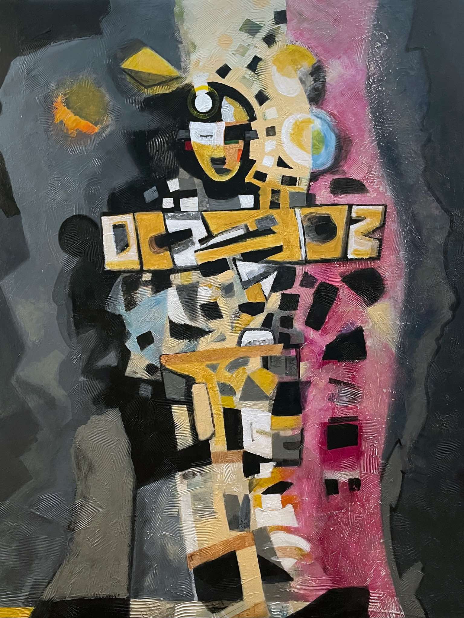 El Descenso del Oro. A vertical composition drawn from the copper-mining country around Bisbee, Arizona.