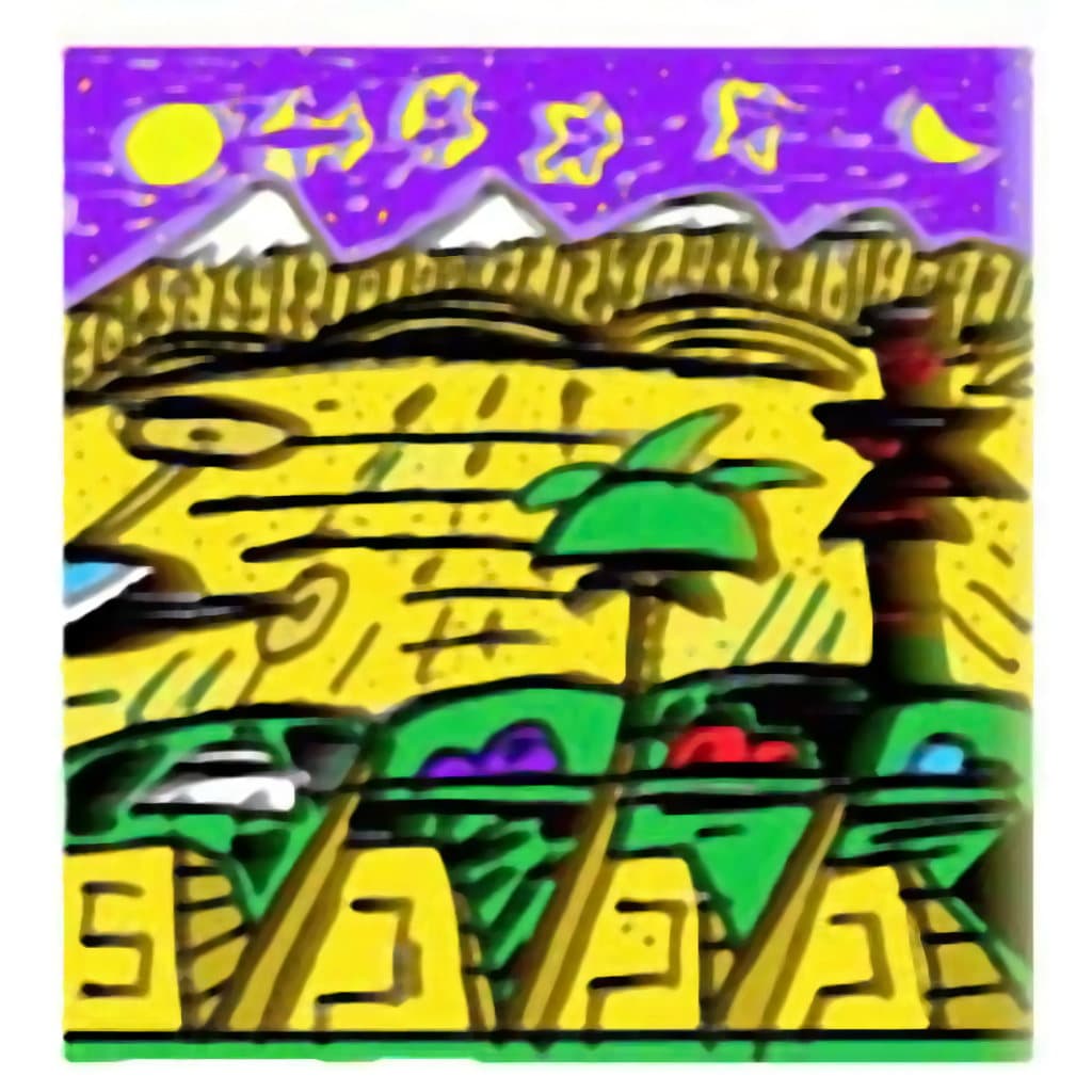 Digital work, by William Marquez Bejarano titled El Sereno, digital print, 36 × 36 in, 1979.