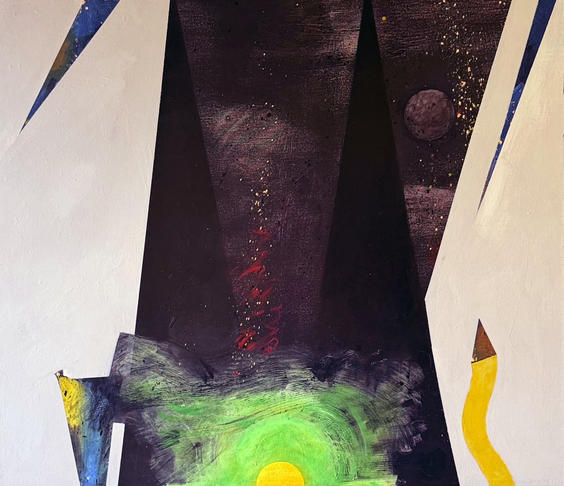 Painting, by William Marquez Bejarano titled Fin de Tezcalipoca.