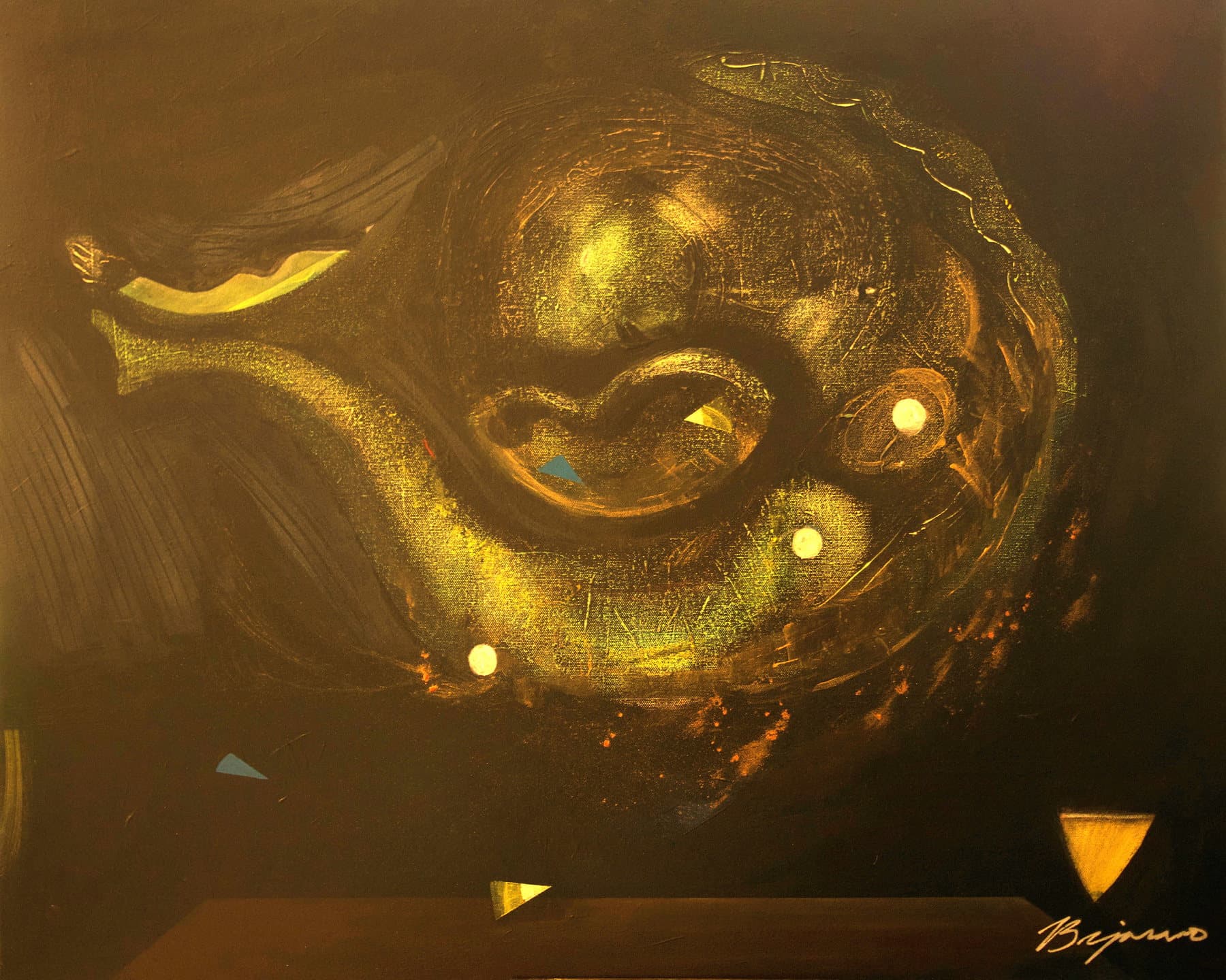 Painting, by William Marquez Bejarano titled Temple Abstrato.