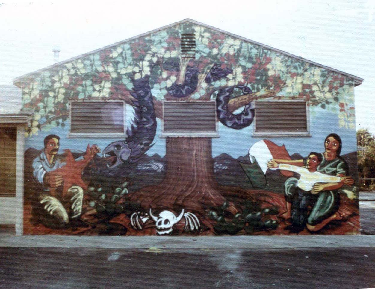 Mural, by William Marquez Bejarano titled Tree of Life, 1975.