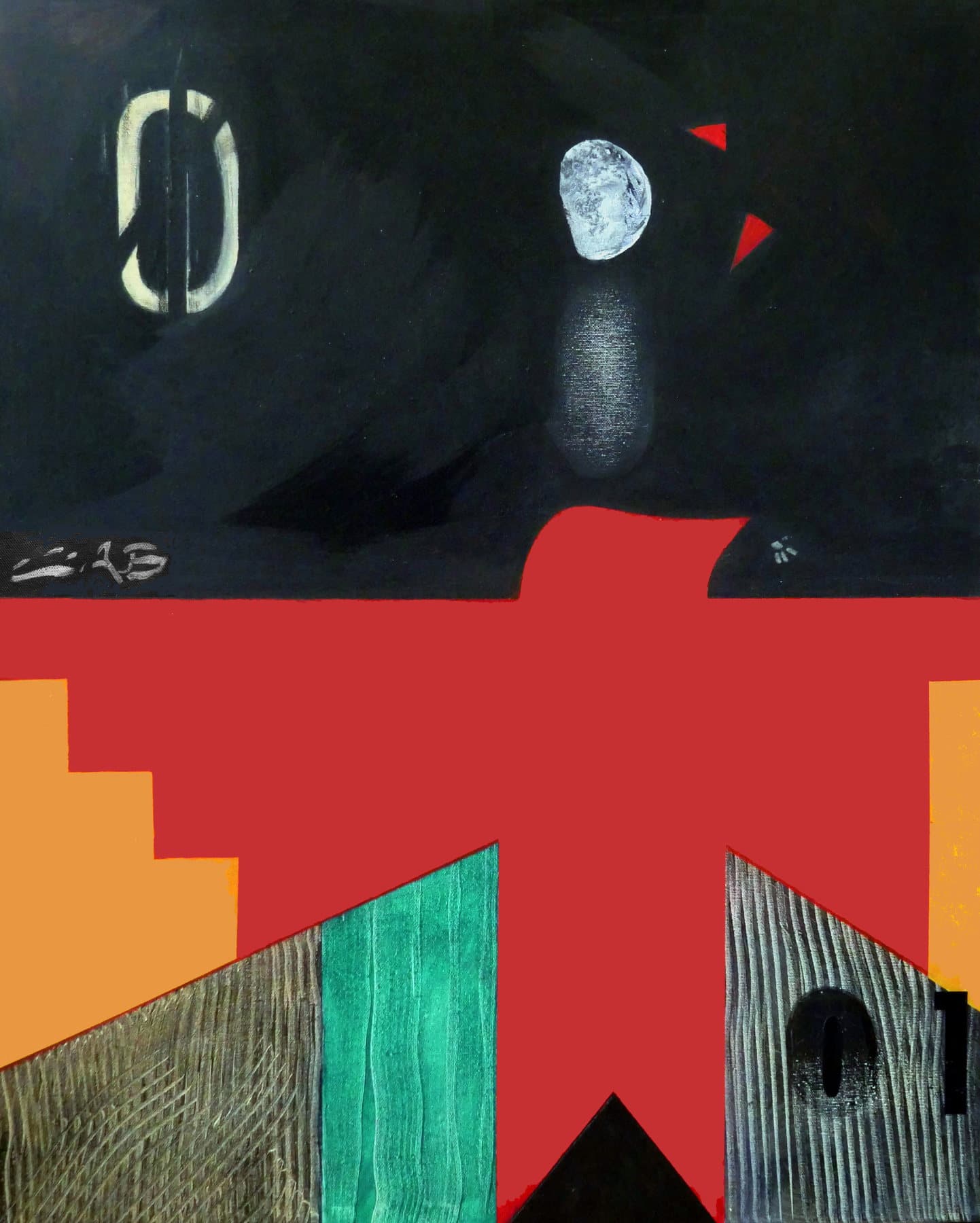 Painting, by William Marquez Bejarano titled Untitled (01), acrylic, 18 × 24 in.