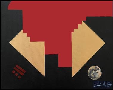 Painting, by William Marquez Bejarano titled Untitled (02), acrylic on canvas, 24 × 24 in.