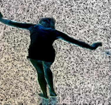 Digital work, by William Marquez Bejarano titled Untitled (#2), digital print on metal, 10 × 14 in, 2022.